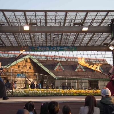 東京ドイツ村でファイアーパフォーマンス