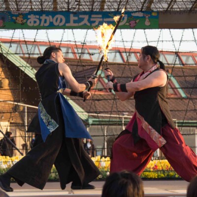 東京ドイツ村でファイアーパフォーマンス