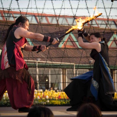 東京ドイツ村でファイアーパフォーマンス