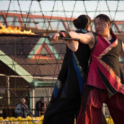 東京ドイツ村でファイアーパフォーマンス