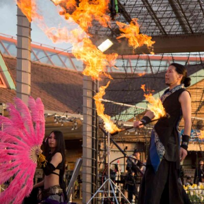 ベリーダンスとファイアーパフォーマンス