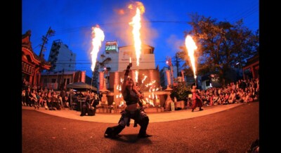 火付盗賊の大道芸フェスでのファイアー大道芸