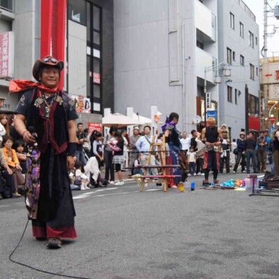 大須大道町人祭で火付盗賊ファイアーパフォーマンス