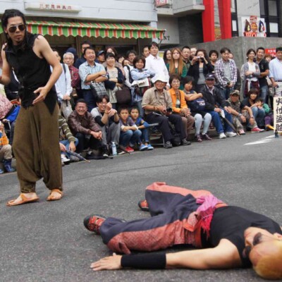 大須大道町人祭で火付盗賊ファイアーパフォーマンス