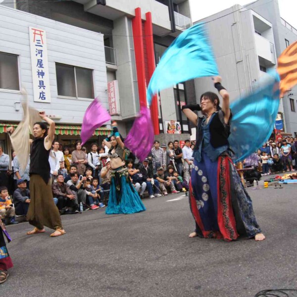 大須大道町人祭で火付盗賊ファイアーパフォーマンス