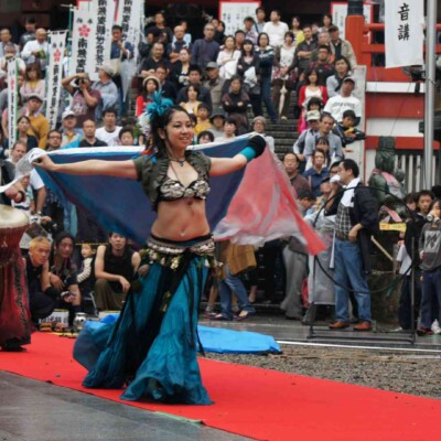 大須大道町人祭で火付盗賊ファイアーパフォーマンス