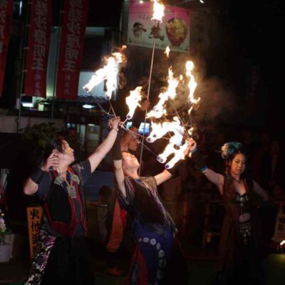 大須大道町人祭で火付盗賊ファイアーパフォーマンス