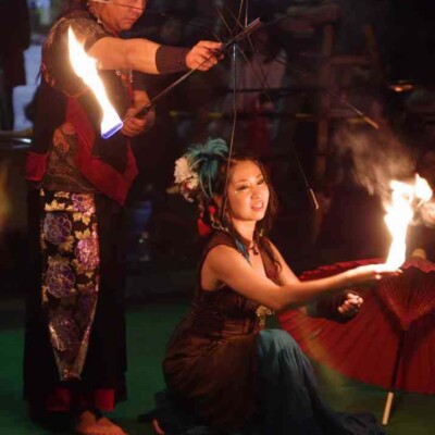大須大道町人祭で火付盗賊ファイアーパフォーマンス