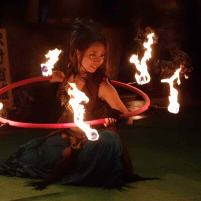 大須大道町人祭で火付盗賊ファイアーパフォーマンス