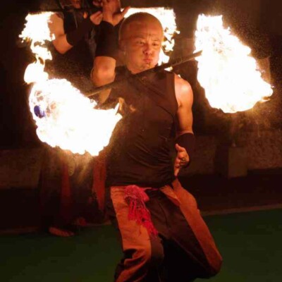 大須大道町人祭で火付盗賊ファイアーパフォーマンス