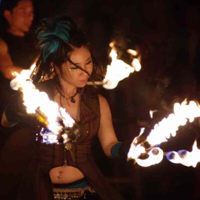 大須大道町人祭で火付盗賊ファイアーパフォーマンス