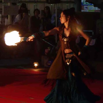大須大道町人祭で火付盗賊ファイアーパフォーマンス