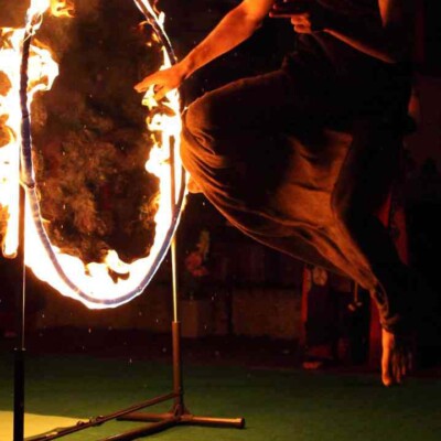 大須大道町人祭で火付盗賊ファイアーパフォーマンス