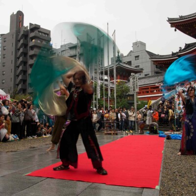大須大道町人祭で火付盗賊ファイアーパフォーマンス