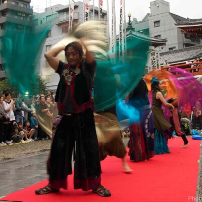 大須大道町人祭で火付盗賊ファイアーパフォーマンス