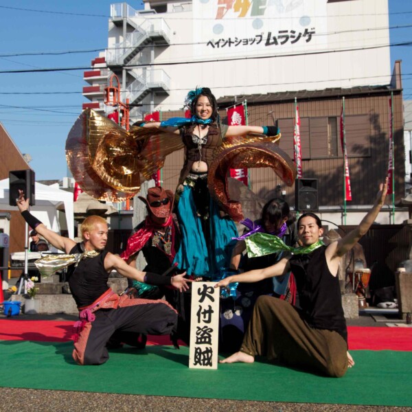 大須大道町人祭で火付盗賊ファイアーパフォーマンス