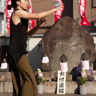 おこたんぺコンタクトジャグリング 大須大道町人祭で火付盗賊ファイアーパフォーマンス