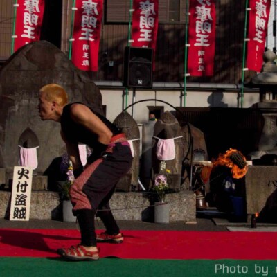 大須大道町人祭で火付盗賊ファイアーパフォーマンス