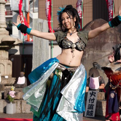 大須大道町人祭で火付盗賊ファイアーパフォーマンス