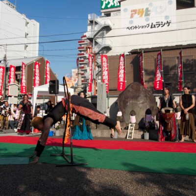 大須大道町人祭で火付盗賊ファイアーパフォーマンス