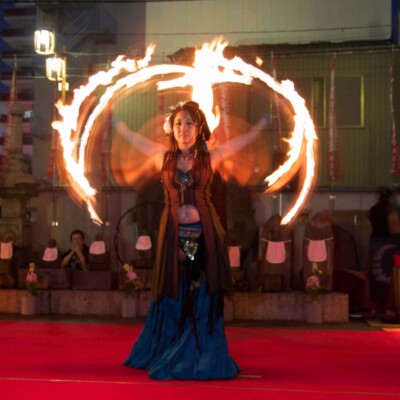 大須大道町人祭で火付盗賊ファイアーパフォーマンス