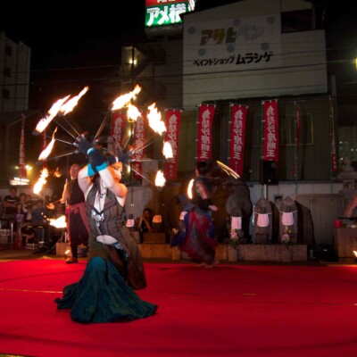 大須大道町人祭で火付盗賊ファイアーパフォーマンス