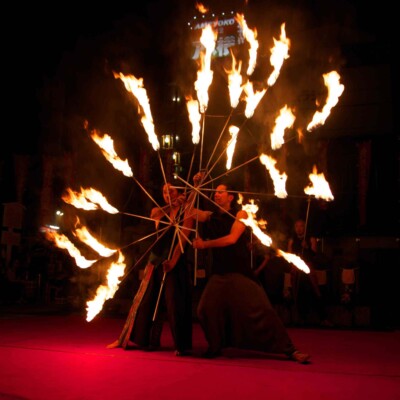 大須大道町人祭で火付盗賊ファイアーパフォーマンス