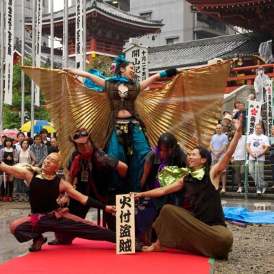 大須大道町人祭で火付盗賊ファイアーパフォーマンス