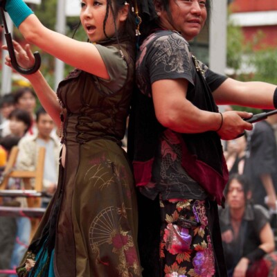 大須大道町人祭で火付盗賊ファイアーパフォーマンス