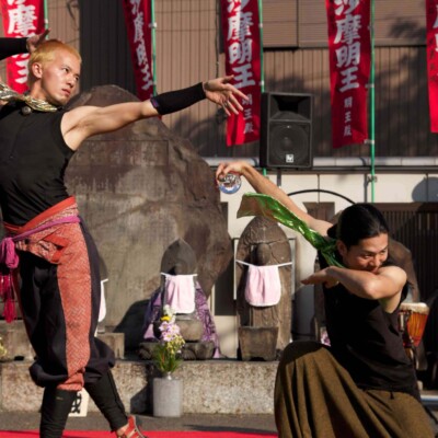 大須大道町人祭で火付盗賊ファイアーパフォーマンス