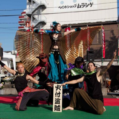大須大道町人祭で火付盗賊ファイアーパフォーマンス
