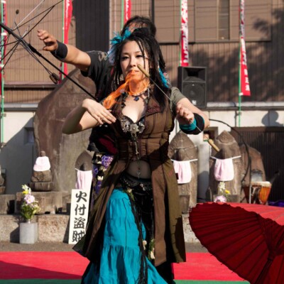 大須大道町人祭で火付盗賊ファイアーパフォーマンス