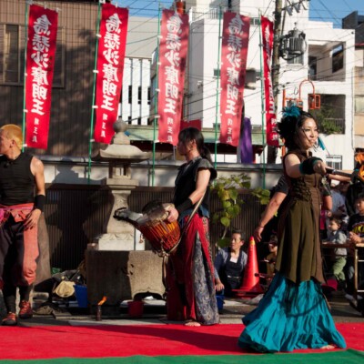 大須大道町人祭で火付盗賊ファイアーパフォーマンス