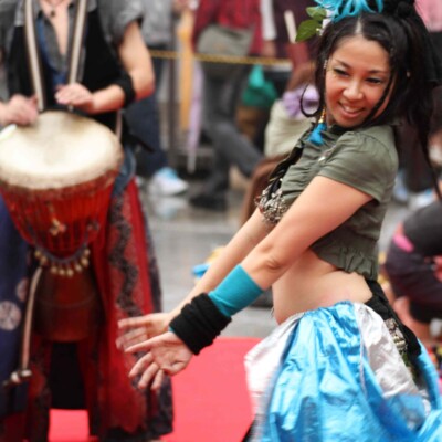 大須大道町人祭で火付盗賊ファイアーパフォーマンス
