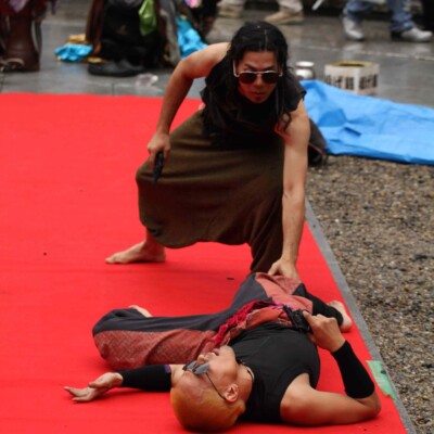 大須大道町人祭で火付盗賊ファイアーパフォーマンス