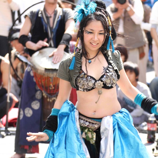 大須大道町人祭で火付盗賊ファイアーパフォーマンス