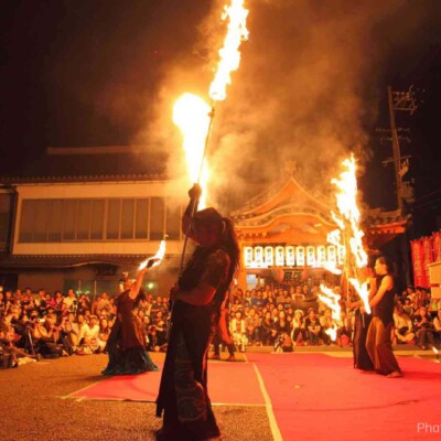 大須大道町人祭で火付盗賊ファイアーパフォーマンス