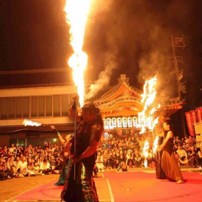 大須大道町人祭で火付盗賊ファイアーパフォーマンス