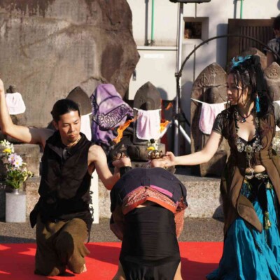 大須大道町人祭で火付盗賊ファイアーパフォーマンス