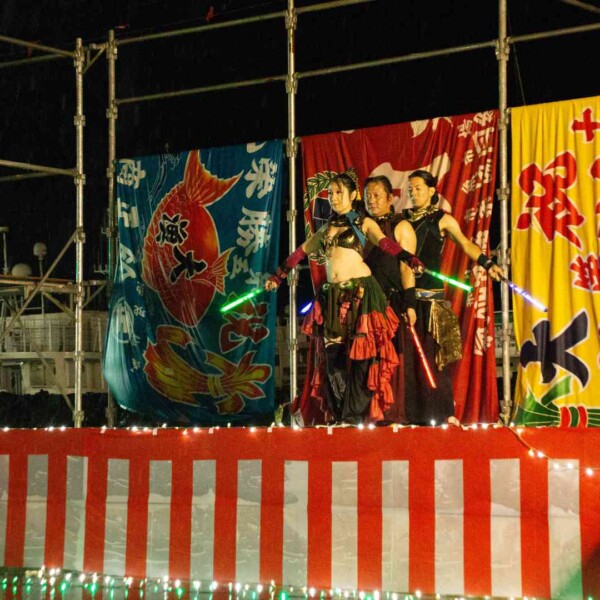 気仙沼みなとまつりでファイアーパフォーマンス