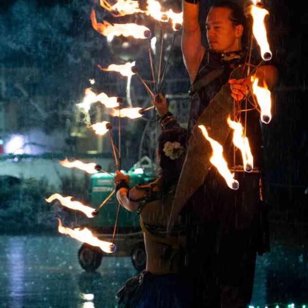 気仙沼みなとまつりでファイアーパフォーマンス