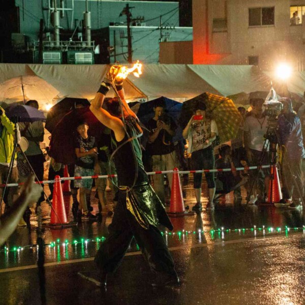 気仙沼みなとまつりでファイアーパフォーマンス