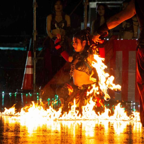 気仙沼みなとまつりでファイアーパフォーマンス