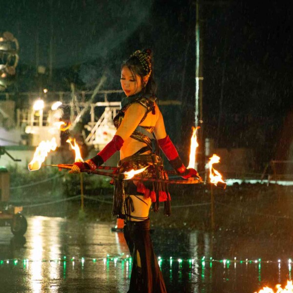 気仙沼みなとまつりでファイアーパフォーマンス