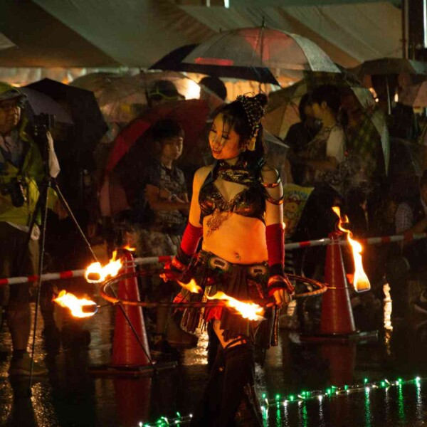 気仙沼みなとまつりでファイアーパフォーマンス