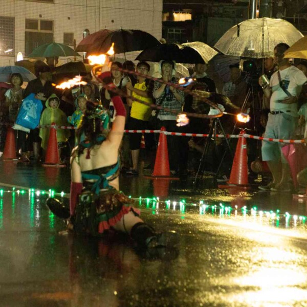 気仙沼みなとまつりでファイアーパフォーマンス