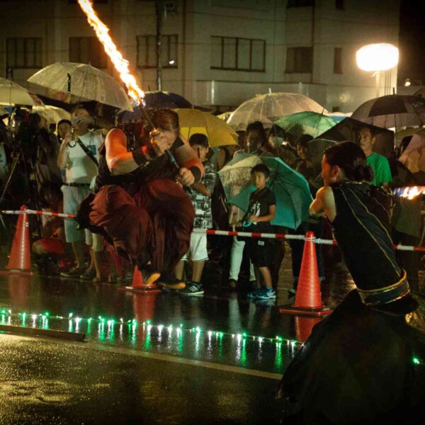 気仙沼みなとまつりでファイアーパフォーマンス