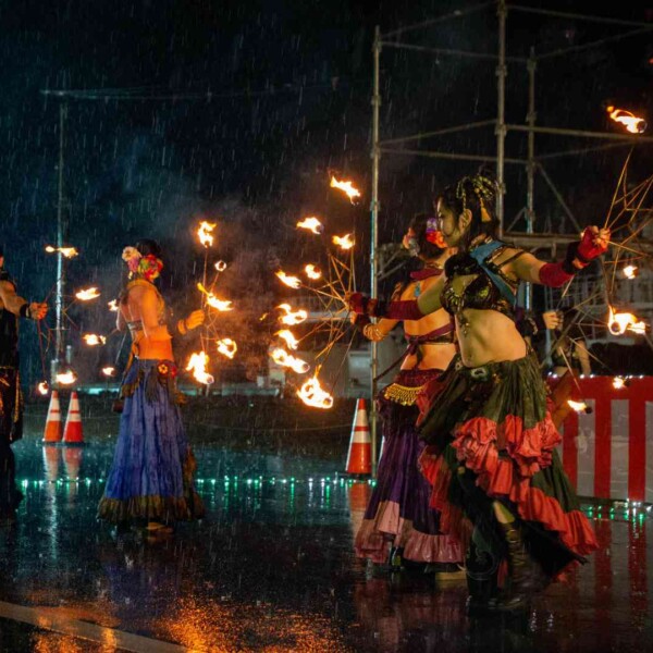 気仙沼みなとまつりでファイアーパフォーマンス