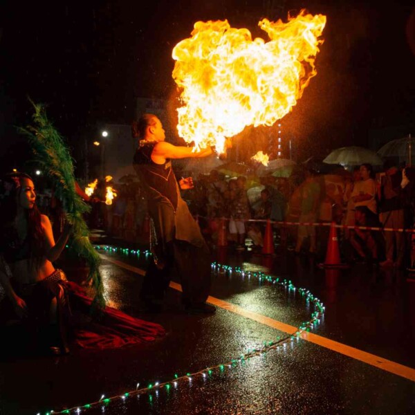 気仙沼みなとまつりでファイアーパフォーマンス