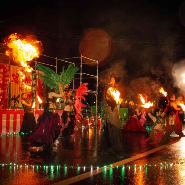 気仙沼みなとまつりでファイアーパフォーマンス